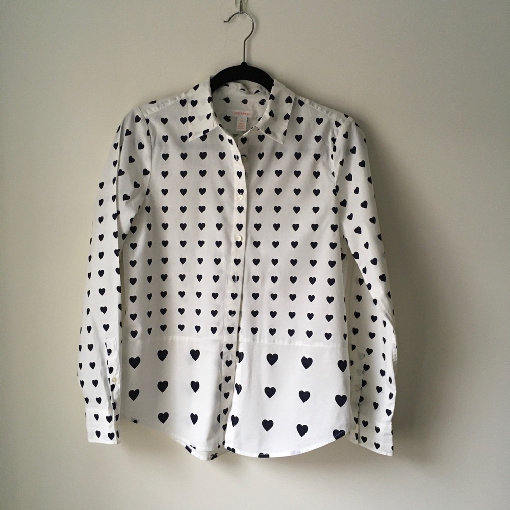 Joe Fresh Heart Blouse Small